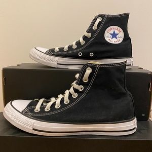 Black high top converse